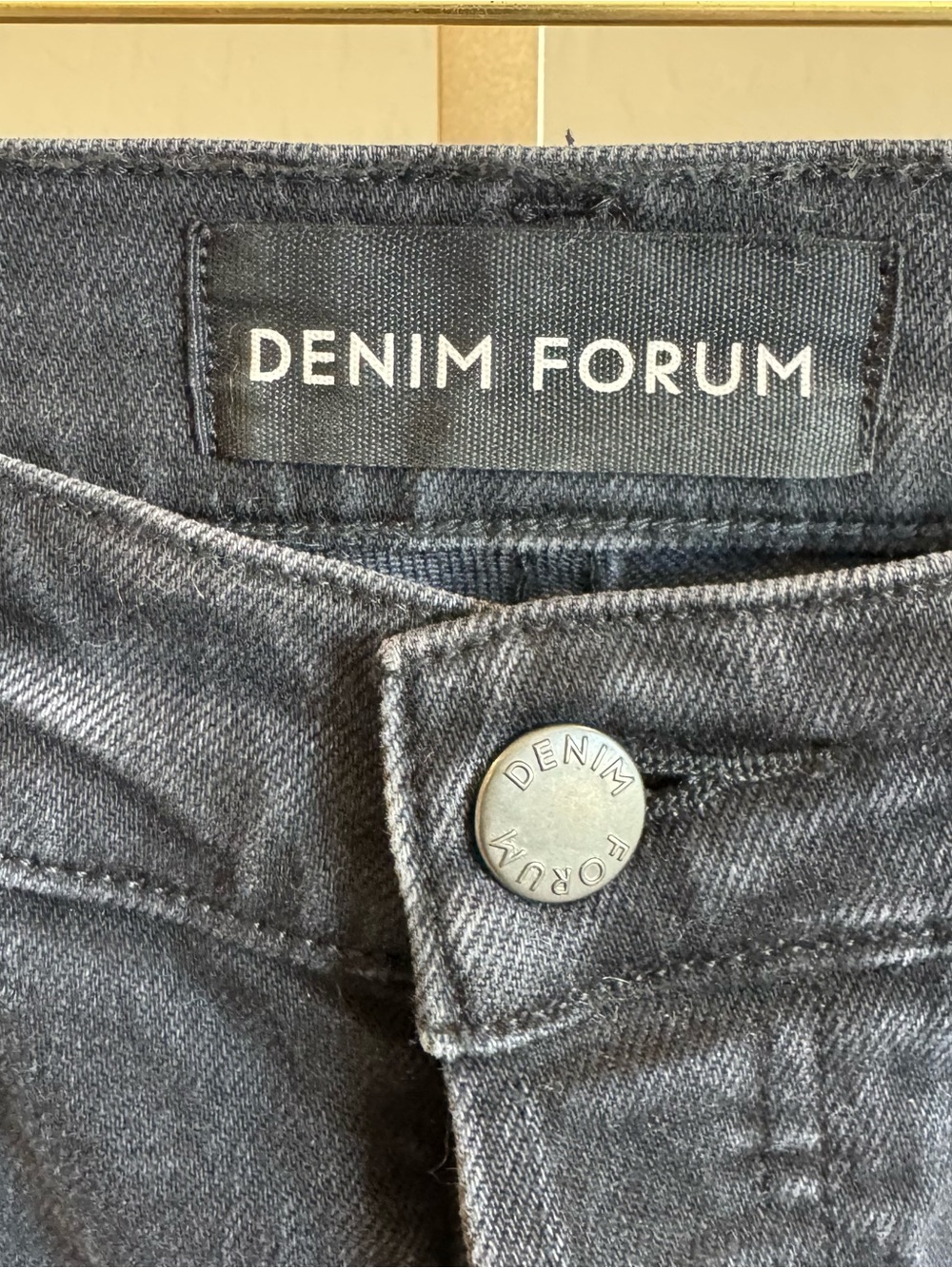 Denim Forum The Arlo High Rise Straight Jeans Black 28x28 - Picture 4 of 15